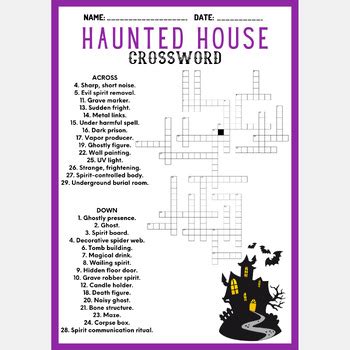 like a haunted house crossword